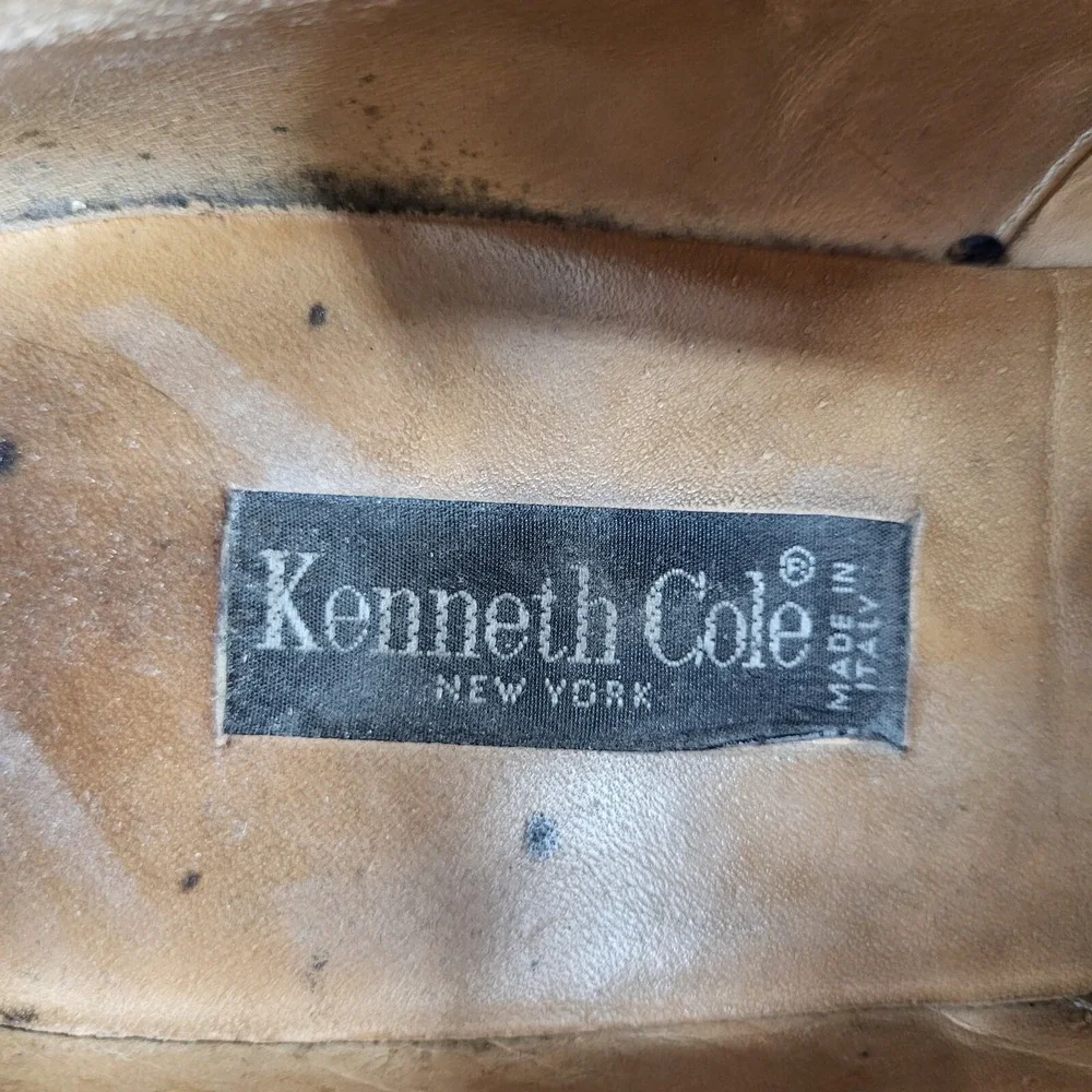 Kenneth Cole Boots Mens 7 Black Leather‎ Monk Strap Dress Shoes Italy Vtg 90s